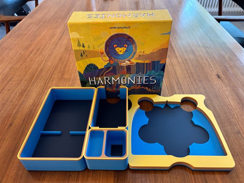 Harmonies board game insert model