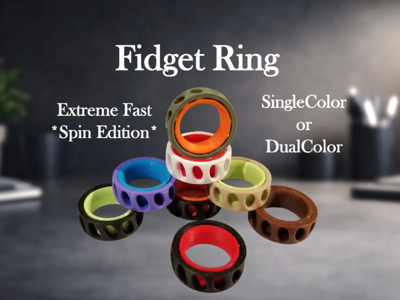 MakerWorld two-part 3D printed fidget ring