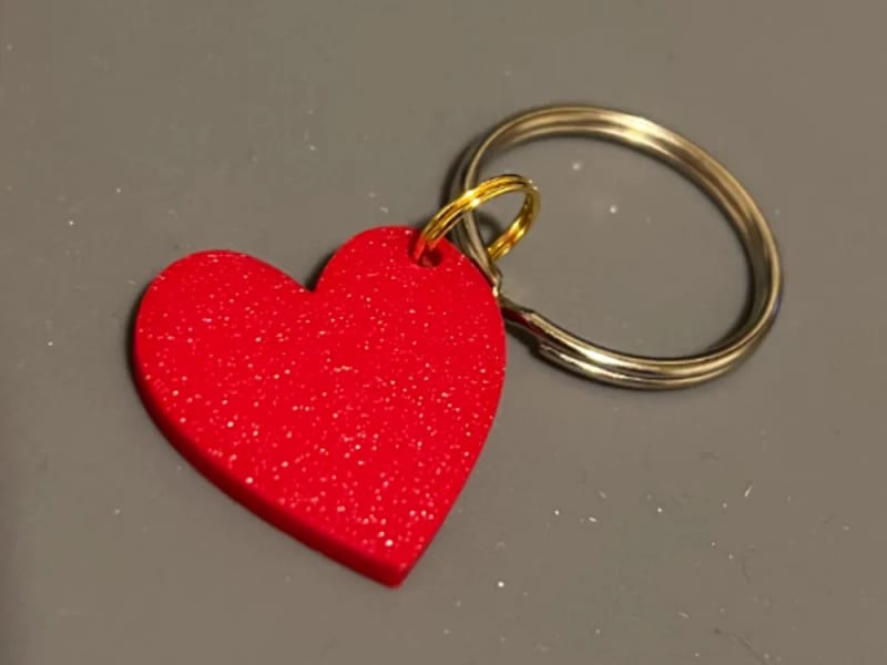 MakerWorld small heart 3D printed keychain