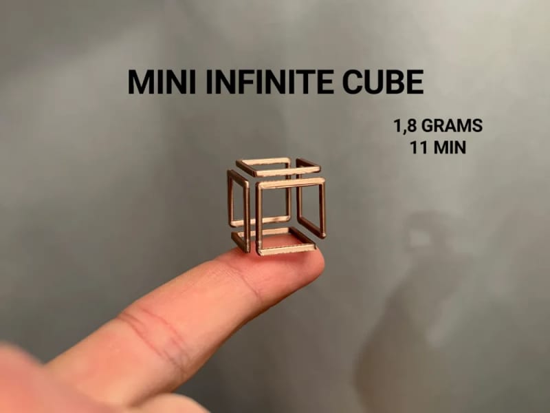 MakerWorld mini infinite geometric cube decoration