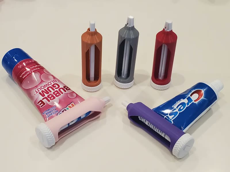 MakerWorld ratcheted toothpaste tube squeezer